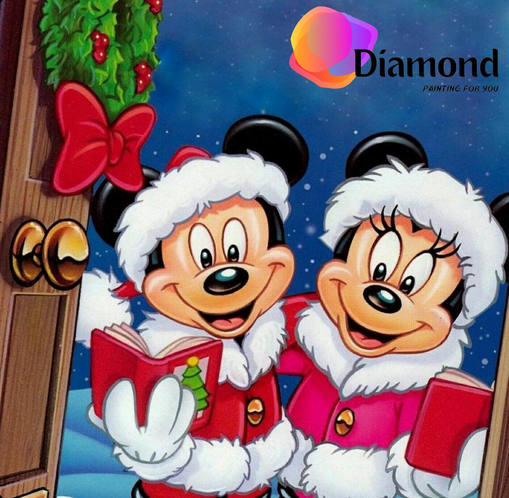 mickey Mousee en minnie Mousee kerst Diamond Painting for you