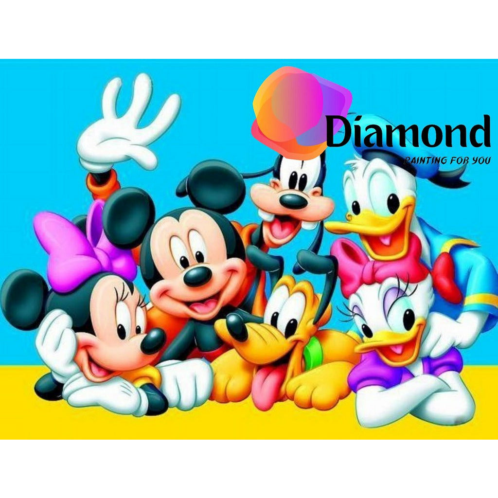 Mickey Mouse & Vrienden op de foto Diamond Painting for you