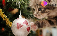 Thumbnail for Kitten speelt met kerstbal Diamond Painting for you