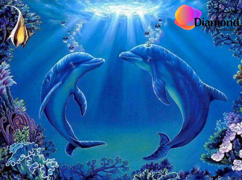 Dolfijnen met licht Diamond Painting for you