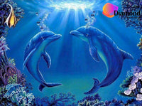 Thumbnail for Dolfijnen met licht Diamond Painting for you