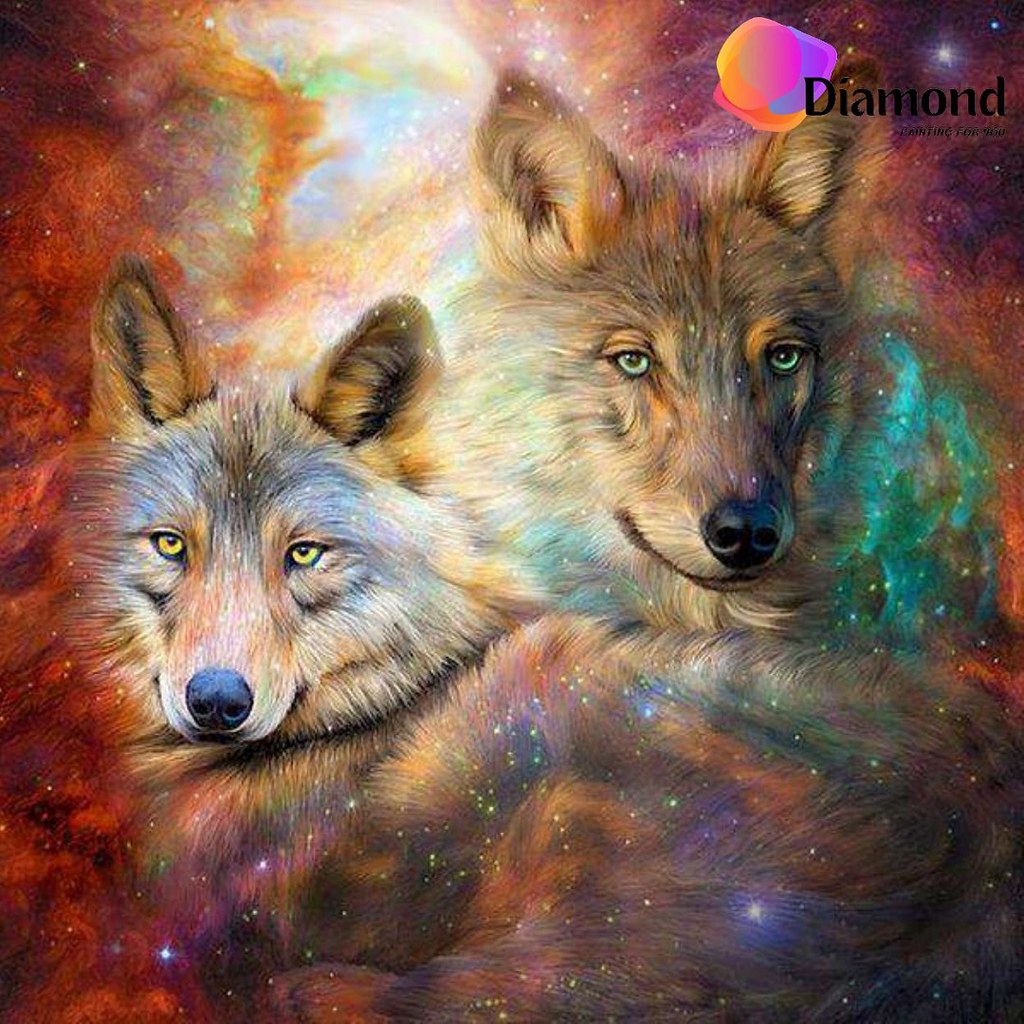 Wolven vriendjes Diamond Painting for you