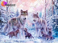 Thumbnail for Wolven familie Diamond Painting for you