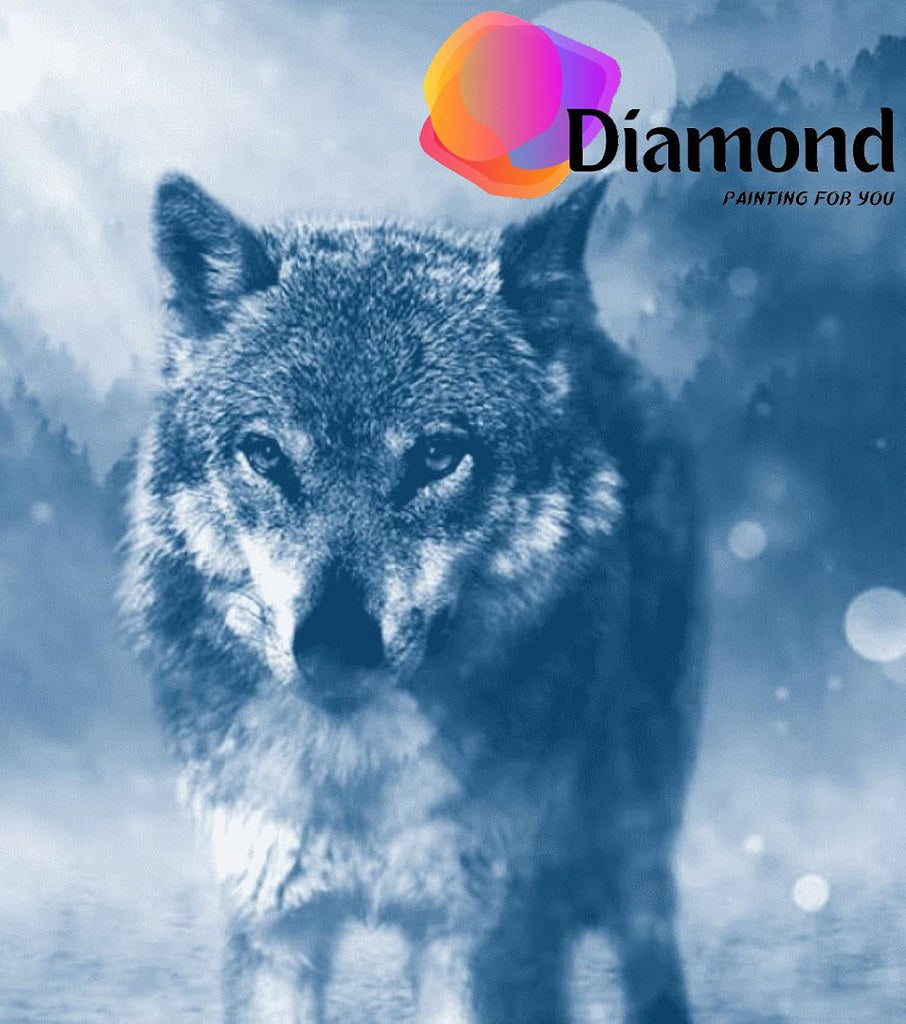 Wolf in de winter Diamond Painting for you