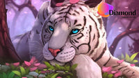 Thumbnail for Witte tijger met blauwe ogen Diamond Painting for you