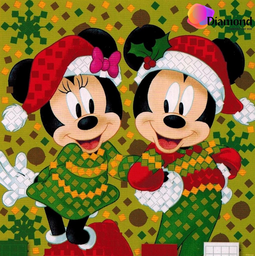 Mickey en Minnie Kerst Diamond Painting for you