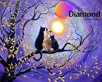 Thumbnail for Katten bij maanlicht Diamond Painting for you