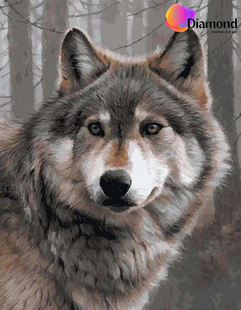 De grijze wolf Diamond Painting for you
