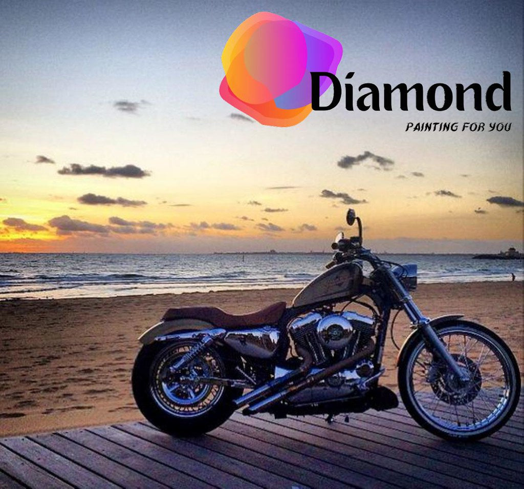 Harley Davidson op het strand Diamond Painting for you
