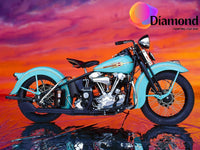 Thumbnail for Harley Davidson in de rode avondzon Diamond Painting for you