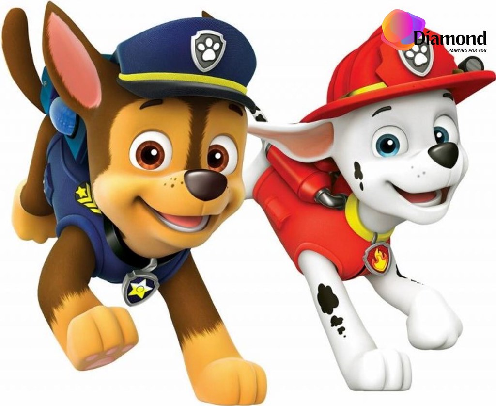 Chase en Marshall Paw Patrol Diamond Painting for you