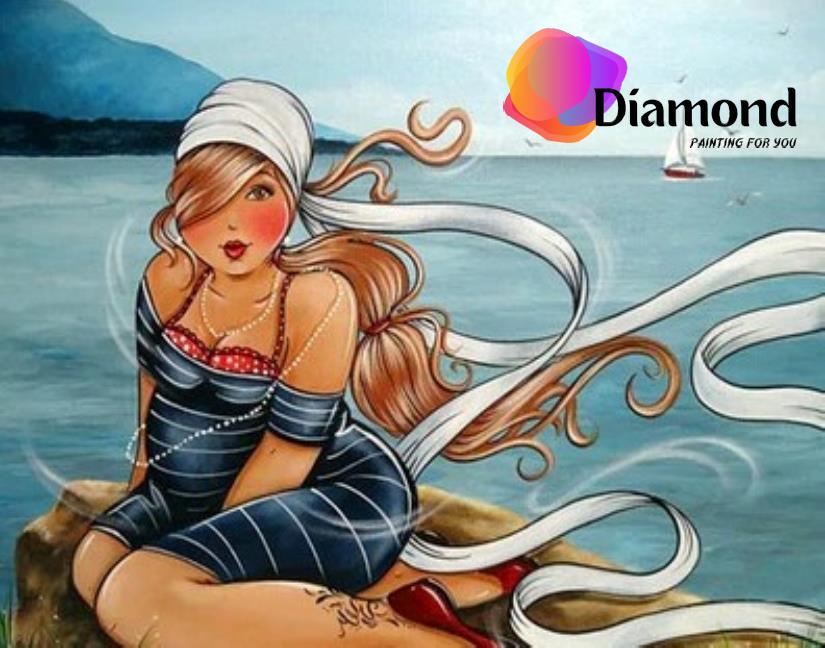 Dikke Dames bij zee Diamond Painting for you
