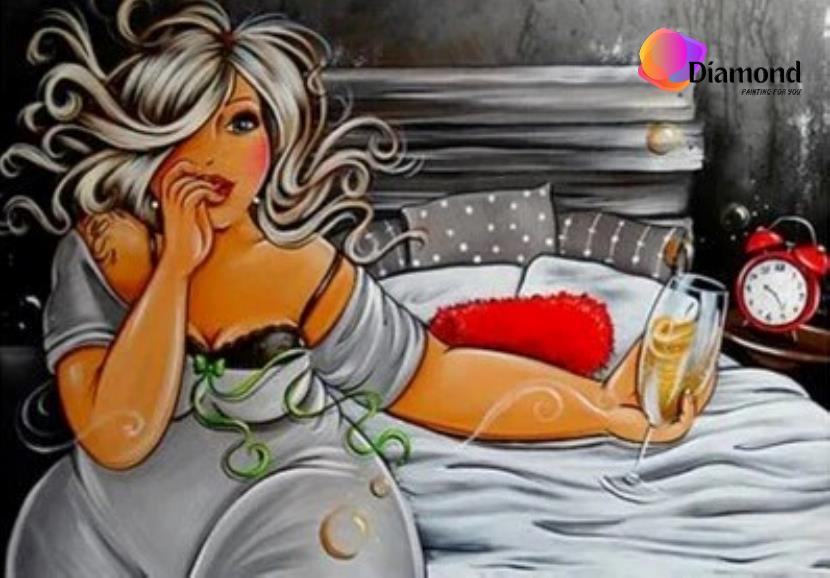 Dikke Dames op bed Diamond Painting for you