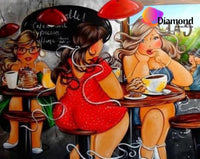 Thumbnail for Dikke Dames aan tafel Diamond Painting for you