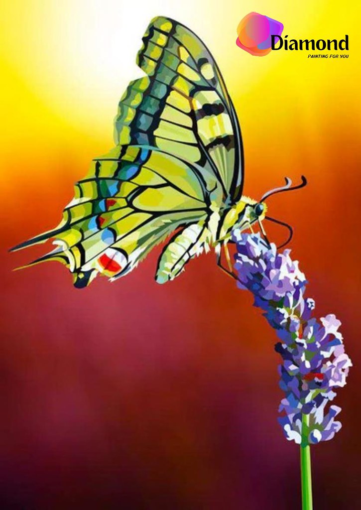 Vlinder Op Lavendel Diamond Painting for you