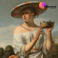 Thumbnail for Meisje met een Brede Hoed van Caesar Boëtius van Everdingen Diamond Painting for you