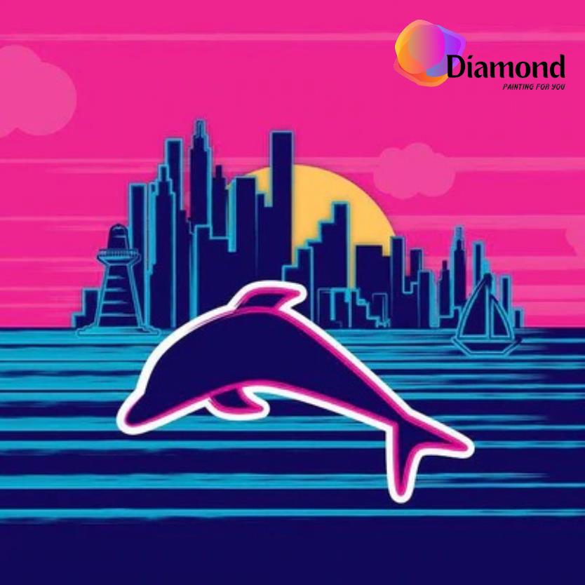 Springende Dolfijn Diamond Painting for you