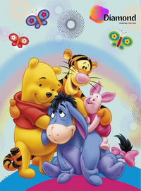 Thumbnail for Pooh beer vriendjes op de regenboog Diamond Painting for you