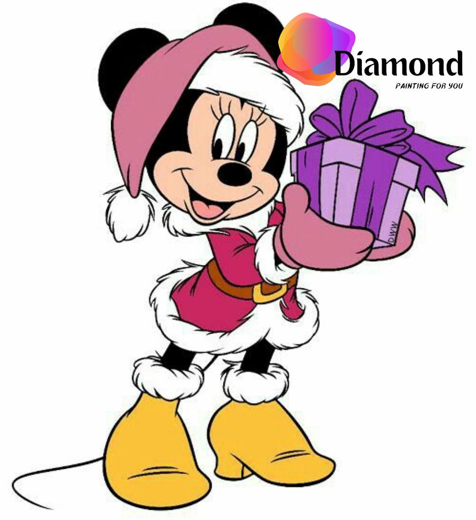 Minnie met kerstcadeautjes Diamond Painting for you