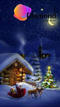 Thumbnail for kerstversiert huisje in de sneeuw Diamond Painting for you