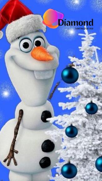 Olaf met kerstboom Diamond Painting for you