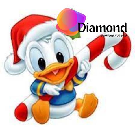 Minnie donald met kerststok Diamond Painting for you