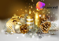 Thumbnail for Gouden kaarsen met decoratie Diamond Painting for you