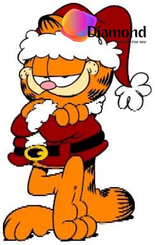 Garfield als kerstman Diamond Painting for you