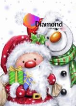 Sneeuwpop en kerstman met muts Diamond Painting for you