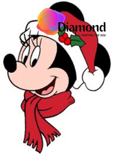 Minnie met kerstmuts Diamond Painting for you