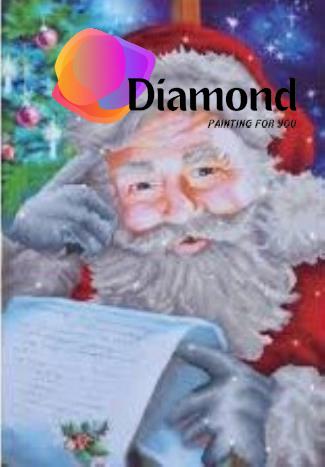 Kerstman leest een brief Diamond Painting for you