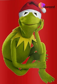 Thumbnail for Kermit de kikker met kerstmuts Diamond Painting for you