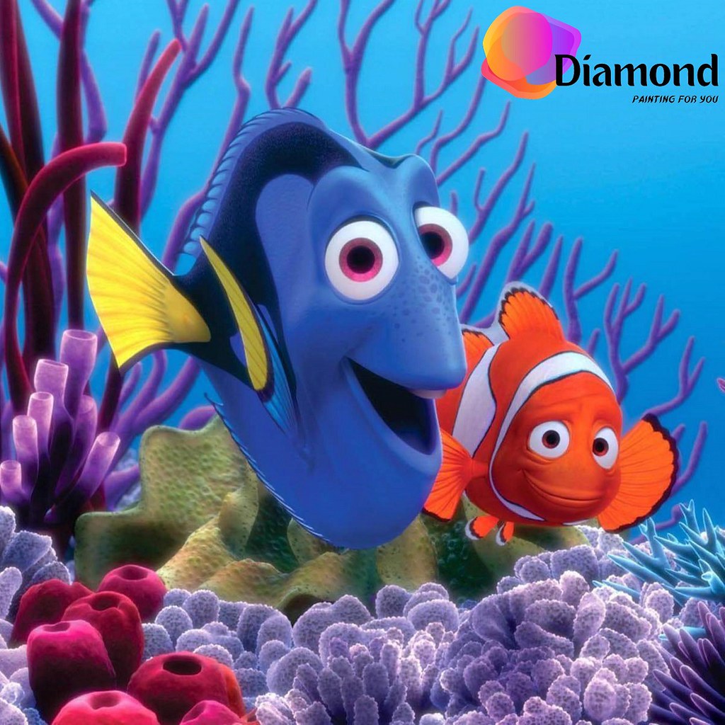 Finding Nemo met Dory op de foto Diamond Painting for you
