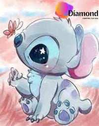 Thumbnail for Lilo en Stitch met vlinder Diamond Painting for you