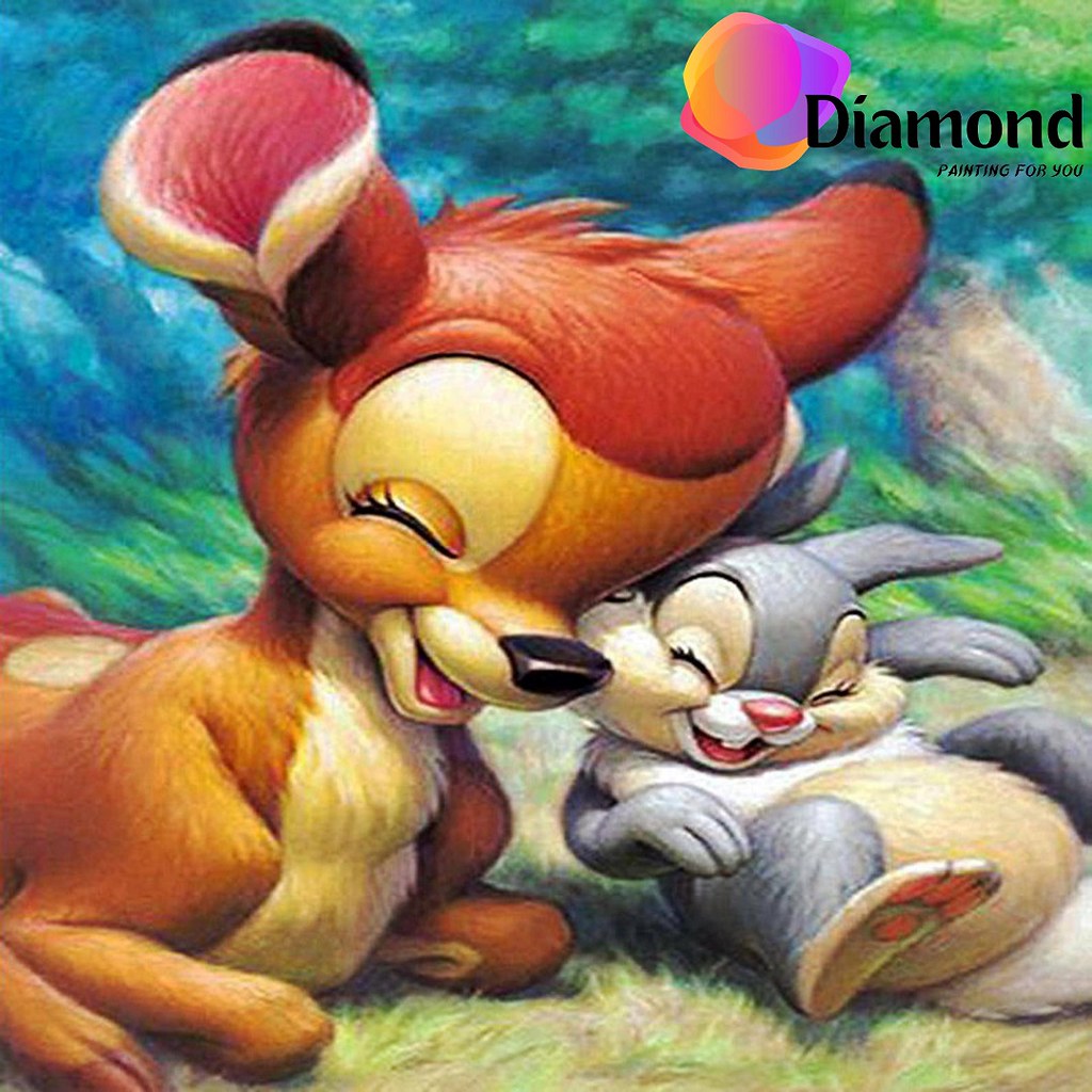 Bambi met stamper lachen Diamond Painting for you
