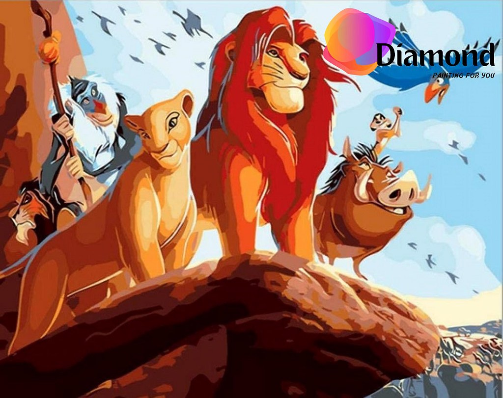 Lion King iedereen op de rots Diamond Painting for you