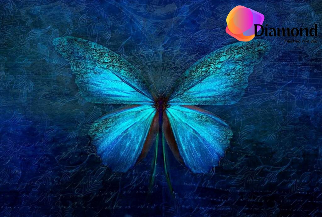 Blauwe Vlinder Paarse vlinder Diamond Painting for you
