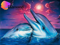 Thumbnail for Twee verliefde Dolfijnen Diamond Painting for you