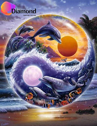 Thumbnail for Dolfijnen Yin en Yang Diamond Painting for you