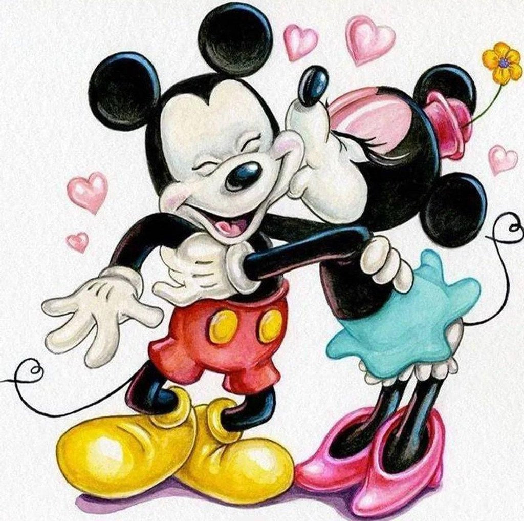 Mickey en Minnie verliefd Diamond Painting for you