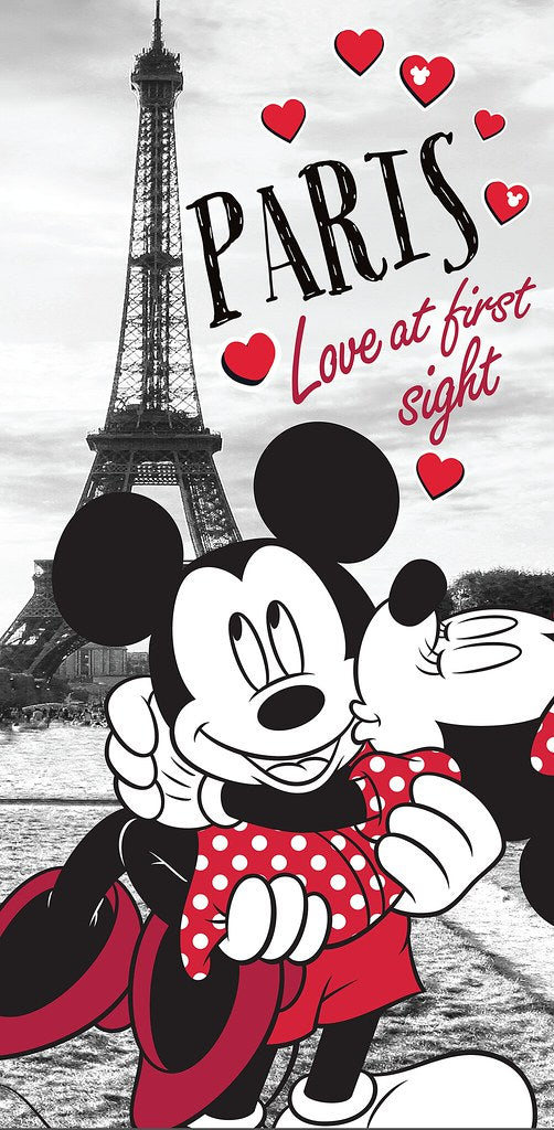 Mickey Mousee met minnie verliefd bij Eiffeltoren Diamond Painting for you