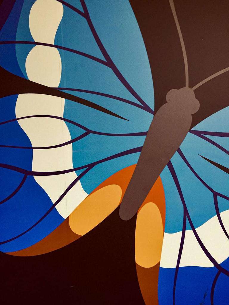 Blauwe vlinder in kunst Diamond Painting for you