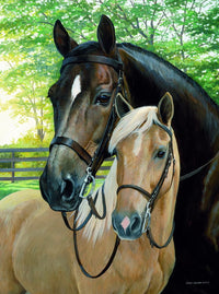 Thumbnail for Paarden zwart en bruin Diamond Painting for you
